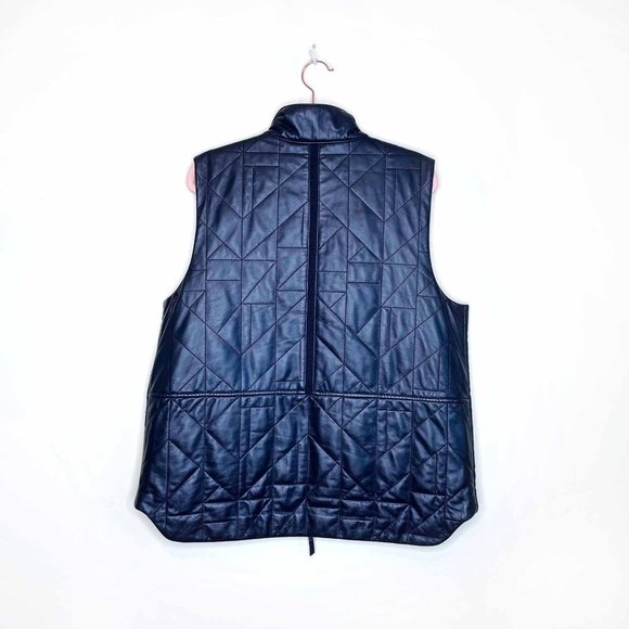 Lafayette 148 leather quilted vest - size large - Picture 6 of 10